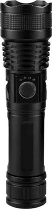 S983 (ZOOMABLE METAL)5 Modes Flashlight, Super Bright 100W Light Torch (Black, 16.5 cm, Rechargeable)