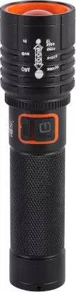S35 4 IN 1 MODES RECHARGEABLE LED TORCH METAL BODY SUPER BRIGHT WATERPROOF USB-C CHARGING ZOOMABLE