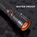 4 IN 1 MODES RECHARGEABLE LED TORCH METAL BODY SUPER BRIGHT WATERPROOF USB-C CHARGING ZOOMABLE