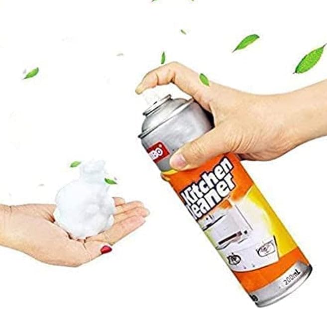 Multipurpose Bubble Foam Cleaner Kitchen Cleaner Spray Oil & Grease Stain Remover Chimney Cleaner Spray Bubble Cleaner All Purpose Foam Degreaser Spray
