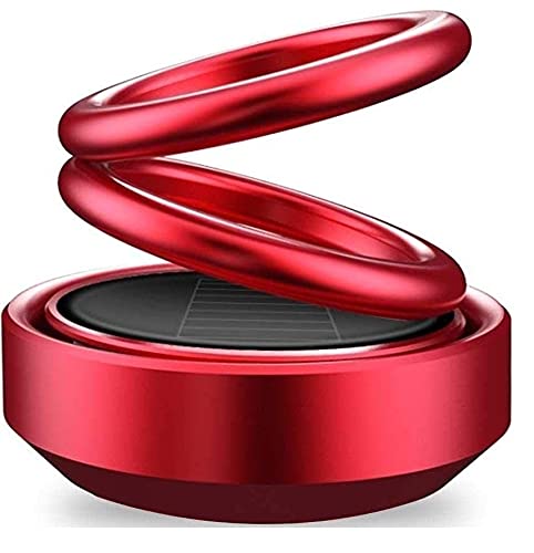 Air Freshener for Car Solar Oil Perfume Floral Double Ring Rotating Fragrance (Multicolor) Pack of 1