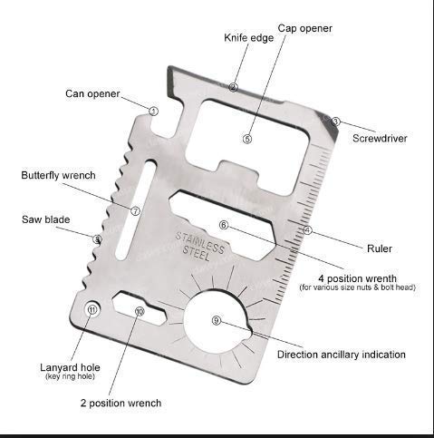 Swiss Army Knive(18 in 1 Multipurpose) (11 in 1 Card Knife)