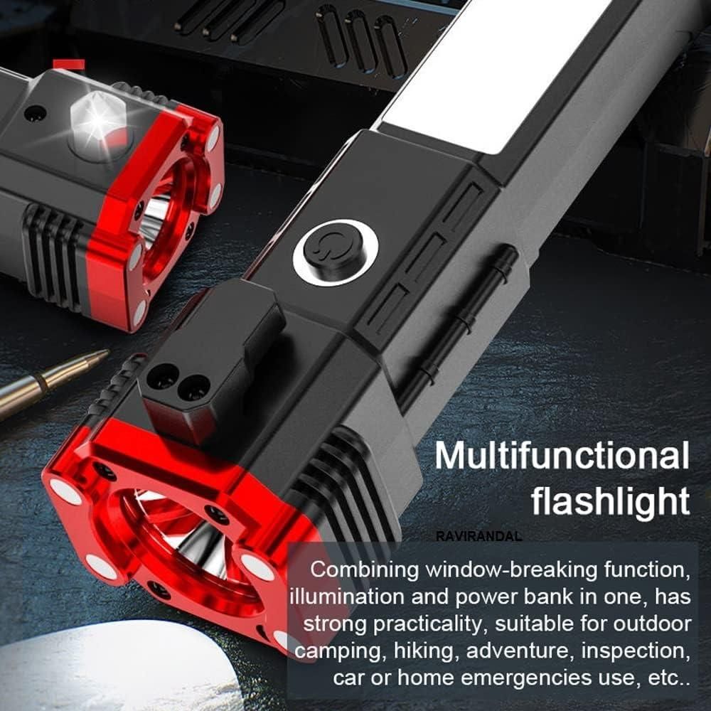 8 In 1 Portable Rechargeable Torch LED Flashlight