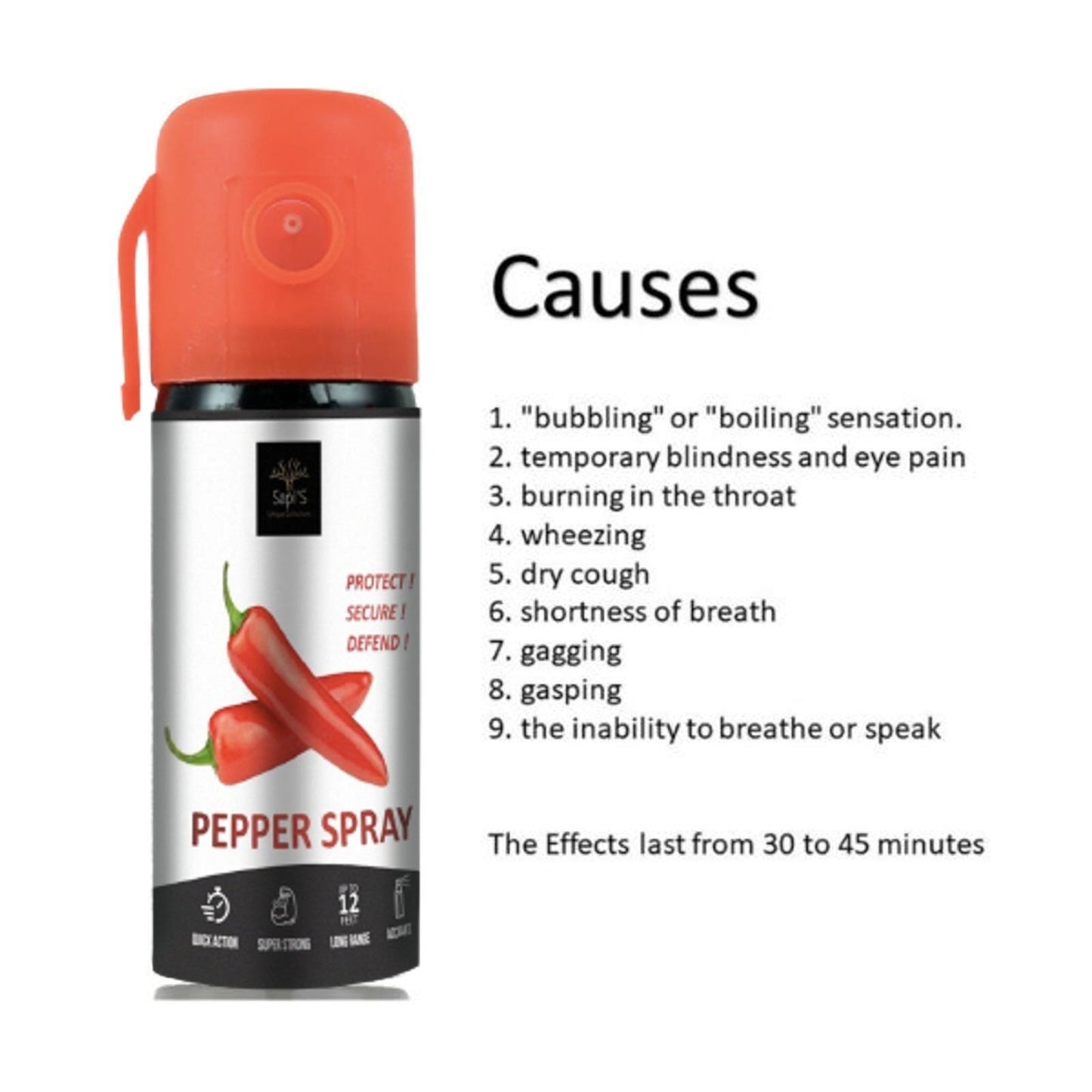 Super-Strong Self Defence Pepper Spray for Women Safety (Pack-of-1), 55 ml, 10 Feet Range, 30+ Bursts