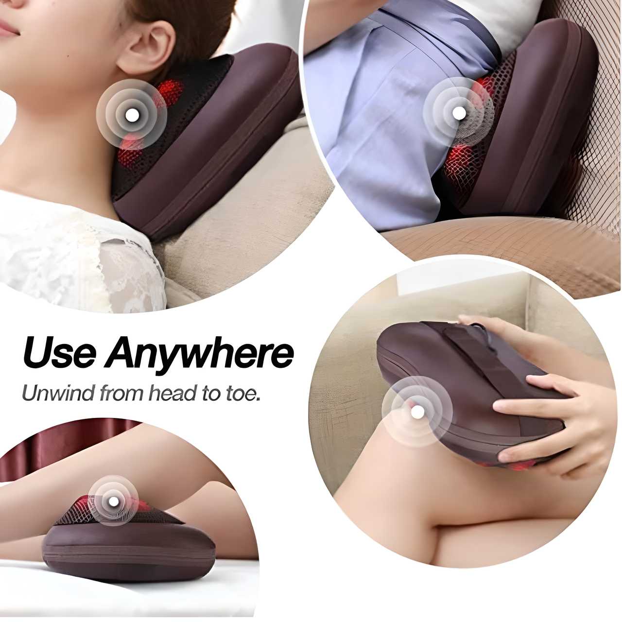 Car Seat Neck Rest Massager Cushion