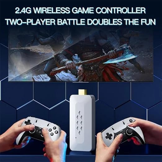 M22 Retro Game Console - Wireless Controller Gamepad - with 30,000+ Games, 1080P HD Graphics, 64GB Storage, Video Game TV Stick for All Ages