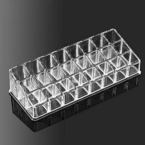 24 Compartment Luxurious Clear Acrylic Makeup Organiser || Lipstick Holder Case || Nail Paint, Brush Tray || Dressing Table Organizer