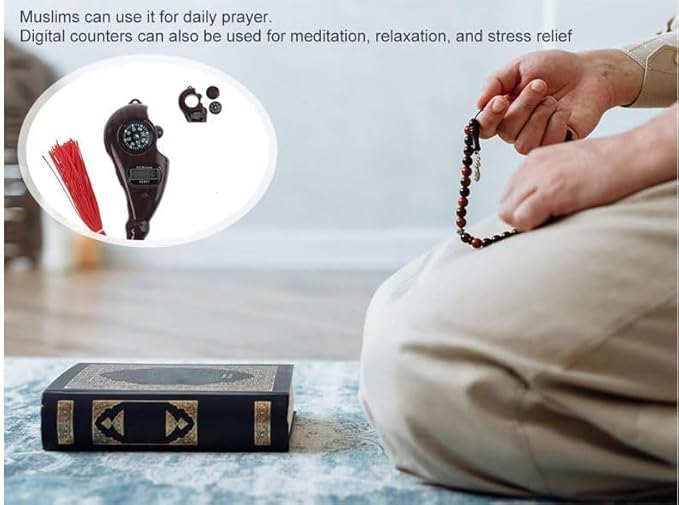 Digital Tally Counter with Compass Hand Tally Counter Finger Digital Jaap Counter Pooja, Meditation, Prayer, Pooja Jaap