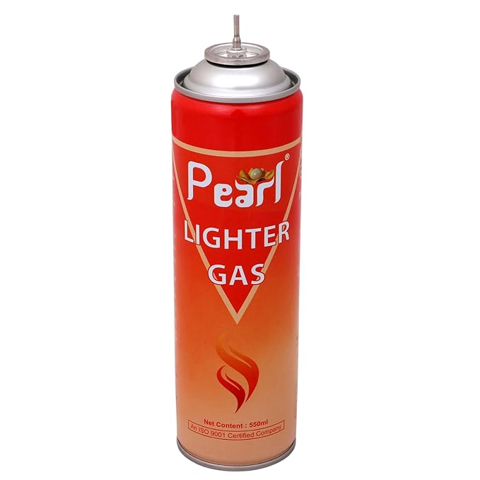 Pearl Butane Lighter Gas Refill Bottle 550ml – Universal Fuel for Lighters, Torches & Kitchen Tools