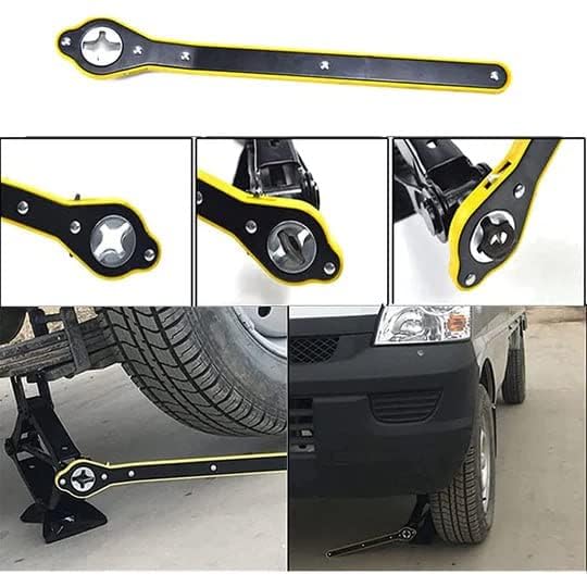 Universal Car Jack Ratchet Wrench|360 Forward and Reverse knob Labor-Saving Design|Scissor Jack Lift Speed Handle Tool|Jack Lug Handle Tool|Tire Wheel Jack Wrench
