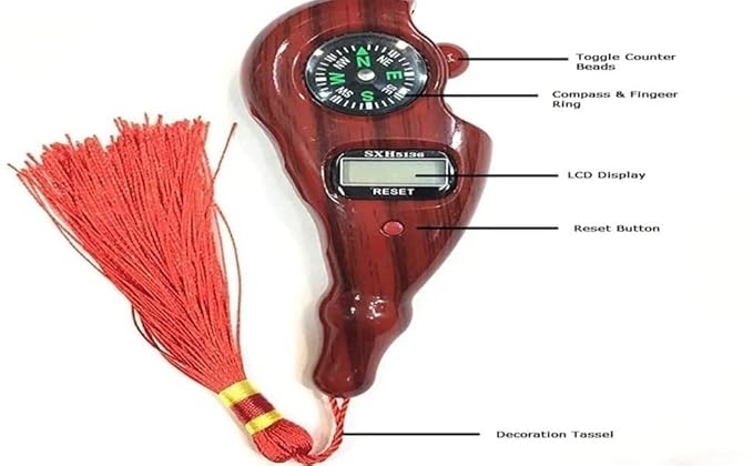 Digital Tally Counter with Compass Hand Tally Counter Finger Digital Jaap Counter Pooja, Meditation, Prayer, Pooja Jaap