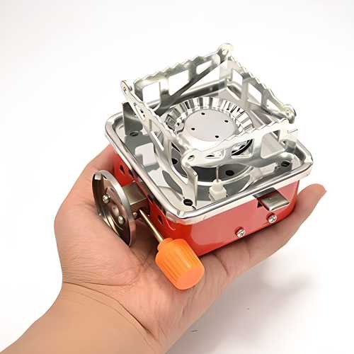 Travelling Stove-Portable Square-Shaped Camping Folding Furnace Travelling Stainless Steel Cooking Stove With Storage Bag