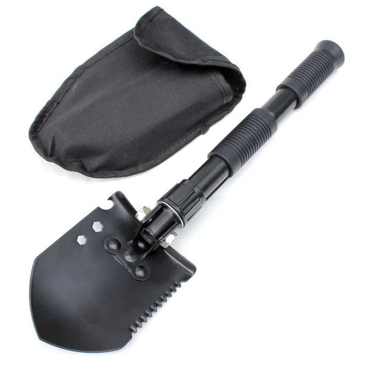 Multi-Purpose Survival Shovel, Folding Camping Entrenching Tool for Off Road, Digging, Hiking, Multifunctional Tool with Portable Case