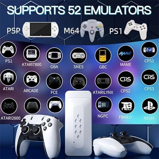 M22 Retro Game Console - Wireless Controller Gamepad - with 30,000+ Games, 1080P HD Graphics, 64GB Storage, Video Game TV Stick for All Ages