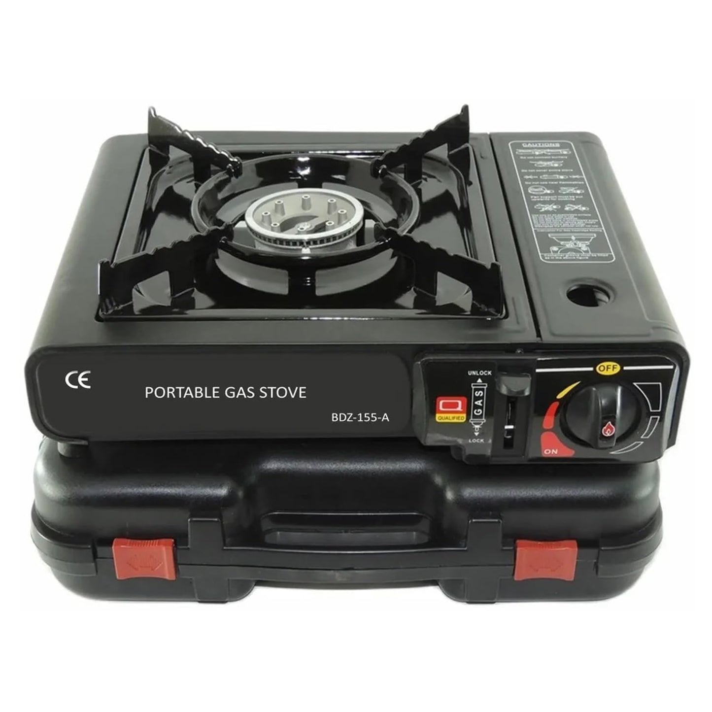 Suitcase Portable Gas Stove - 2-in-1 LPG & Butane connector