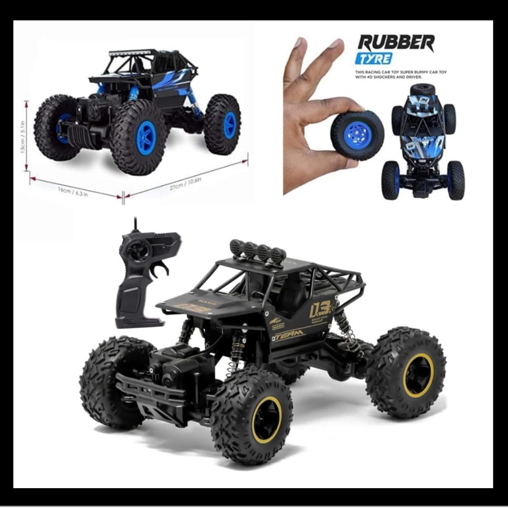 Remote Control Monster Truck for Kids | 4WD Rock Crawler RC Car | Off-Road Toy Vehicle | Durable & Easy to Use |