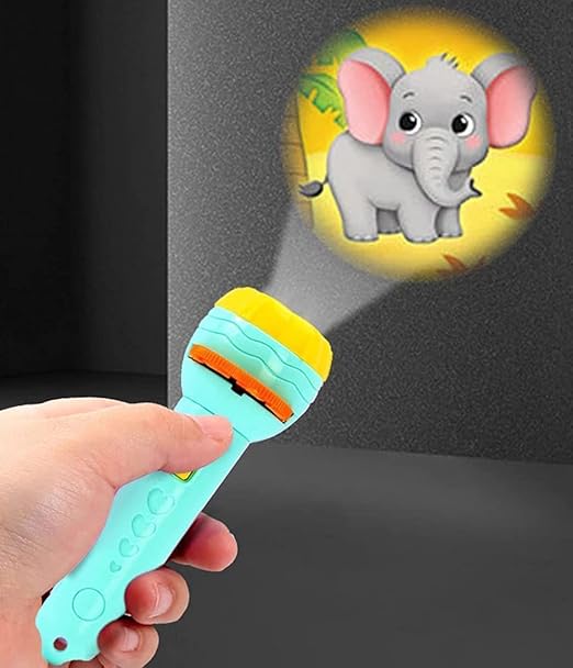 3 Slides 24 Patterns Mini Projector Torch Toy Slide Flashlight Projector Torch for Kids Lamp Education Learning Night Light Before Going to Bed