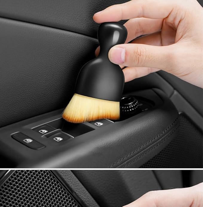 Mini Car Cleaning Brush with Handle and Dust Cover, Multipurpose Gadget Cleaner, Car Duster Brush