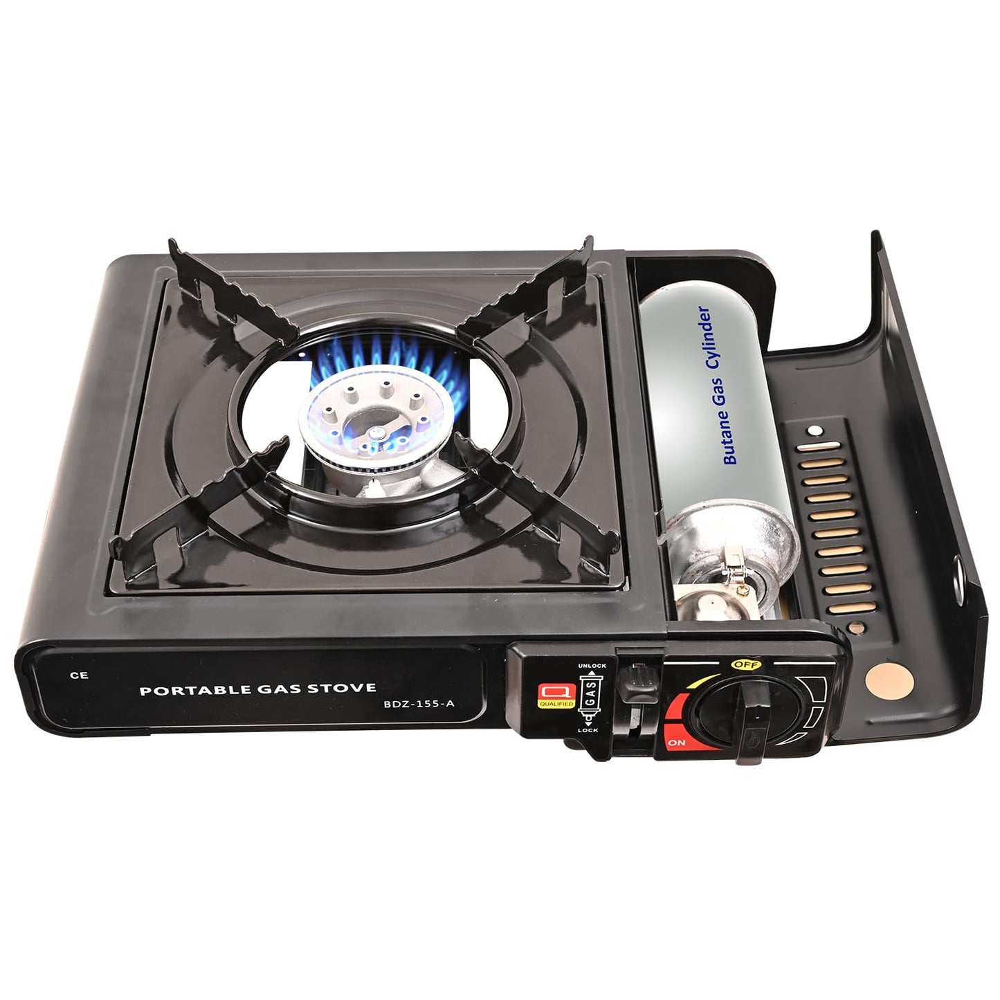 Suitcase Portable Gas Stove - 2-in-1 LPG & Butane connector