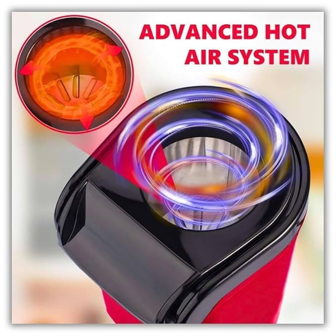 lectric Popcorn Maker Hot Air Popper Machine 1200W | Oil-Free, Healthy Snack Maker for Kids & Adults | Fast Popper for Home, Movie Nights, Parties | Easy One-Touch Operation