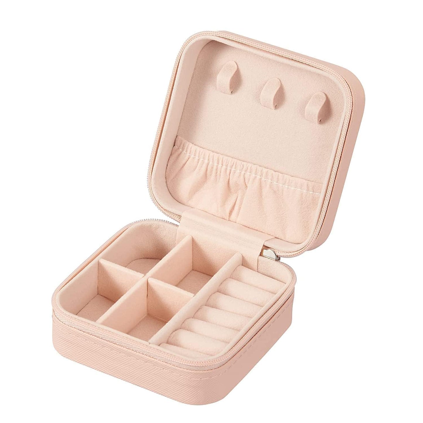 Mini Jewellery Travel Case, PU Leather Organizer Box, Small Portable Jewellery Storage Holder for Womens Rings Earrings Necklaces