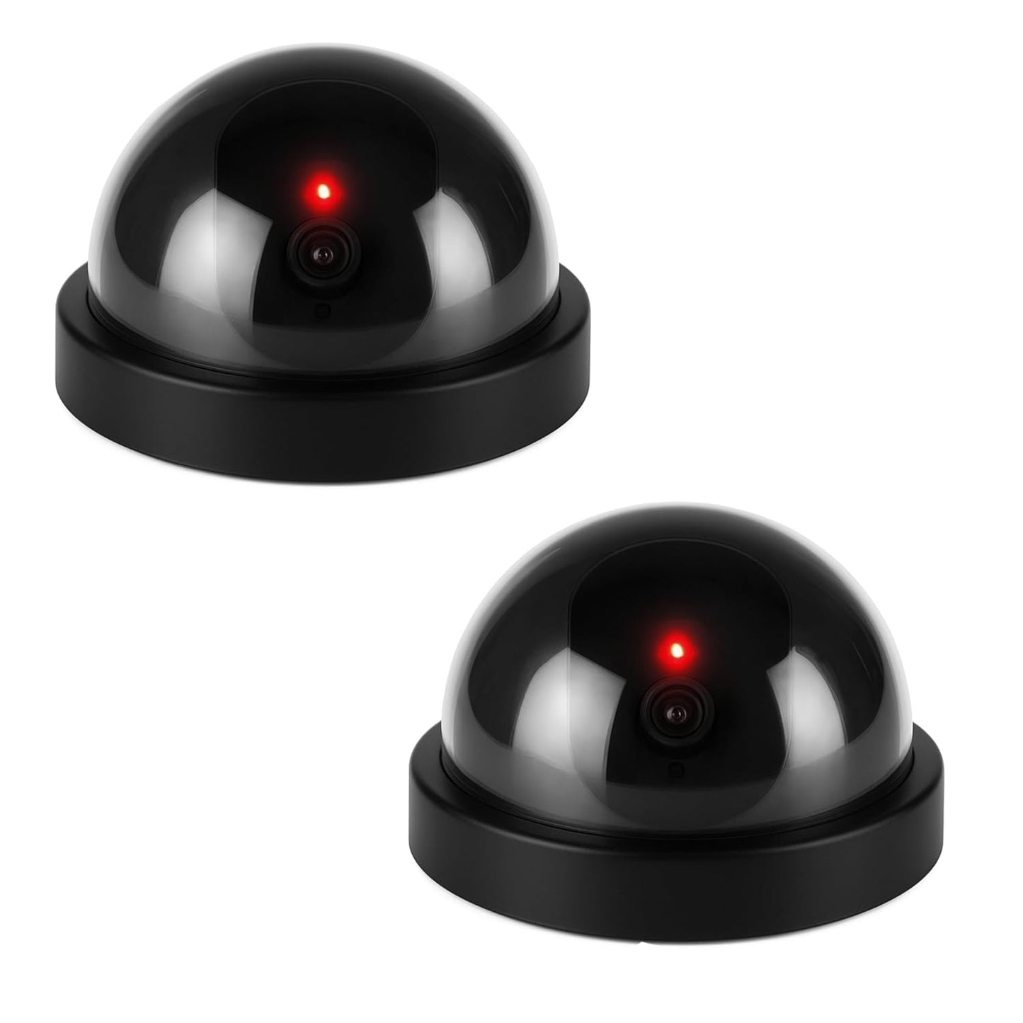 Dummy CCTV Dome Camera with Flashing LED - Battery Powered - Wall or Ceiling Mount