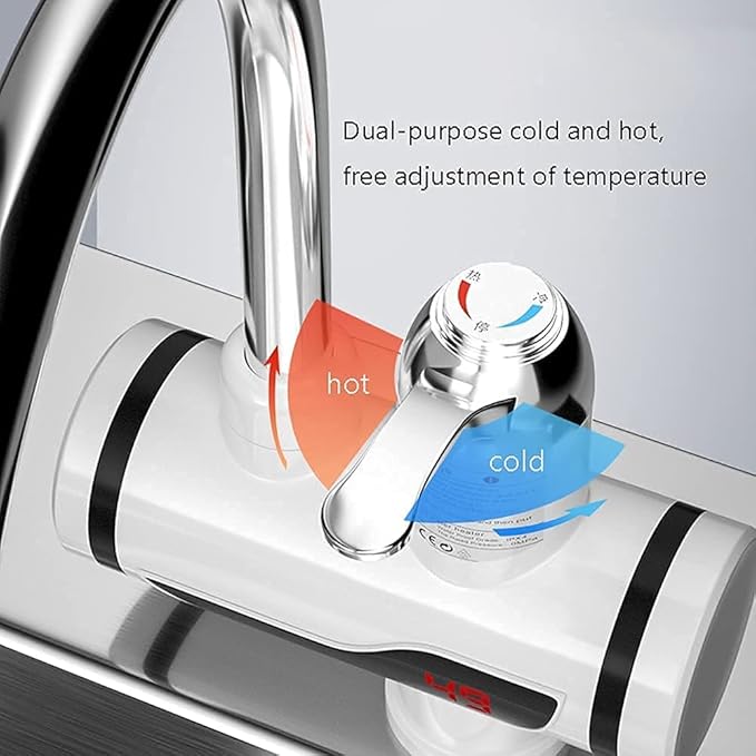 Tap Water Heater/Geyser for Kitchen, Bathroom, Office, Restaurants, Labs, Clinics, Saloon, LED Electric Head Water Heaters Body and Butt, Doggie Wipes