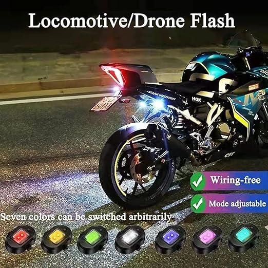 Safety Signal Aircraft Blinking Strobe 7 Colors Led Light Multipurpose Waterproof for Motorbike