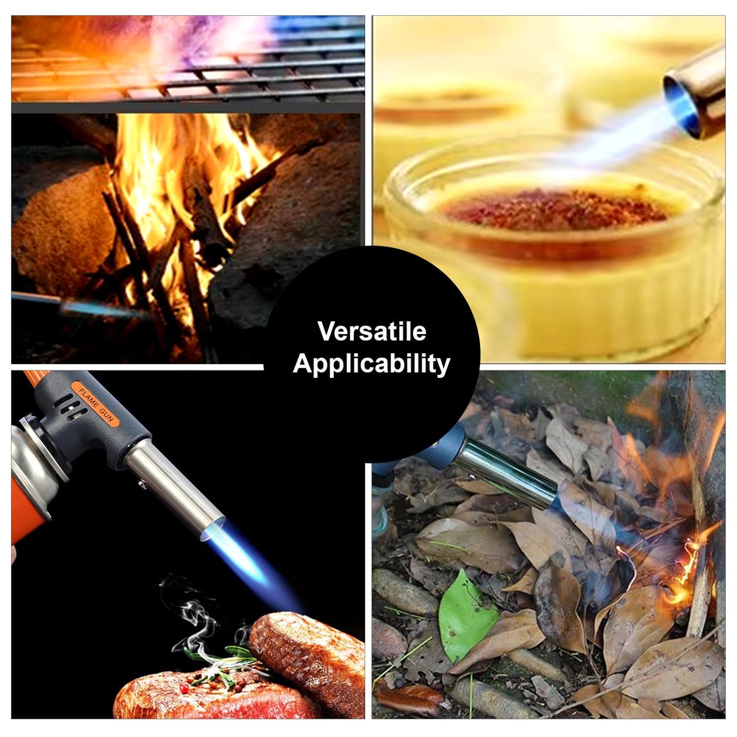 Heavy Duty Automatic Butane Can Flame Gun Torch | Multipurpose Camping Gas Torch | Auto Ignition for Welding or Professional Work (Pack of 1)