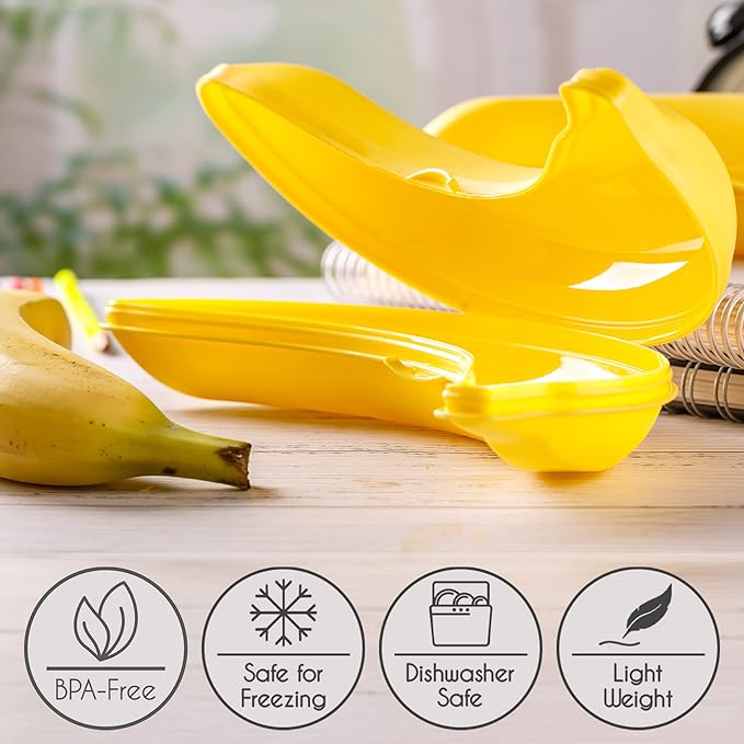Plastic Banana Keeper Bpa-Free Outdoor Travel Case, Banana Protector, Cute Carrier Storage Box
