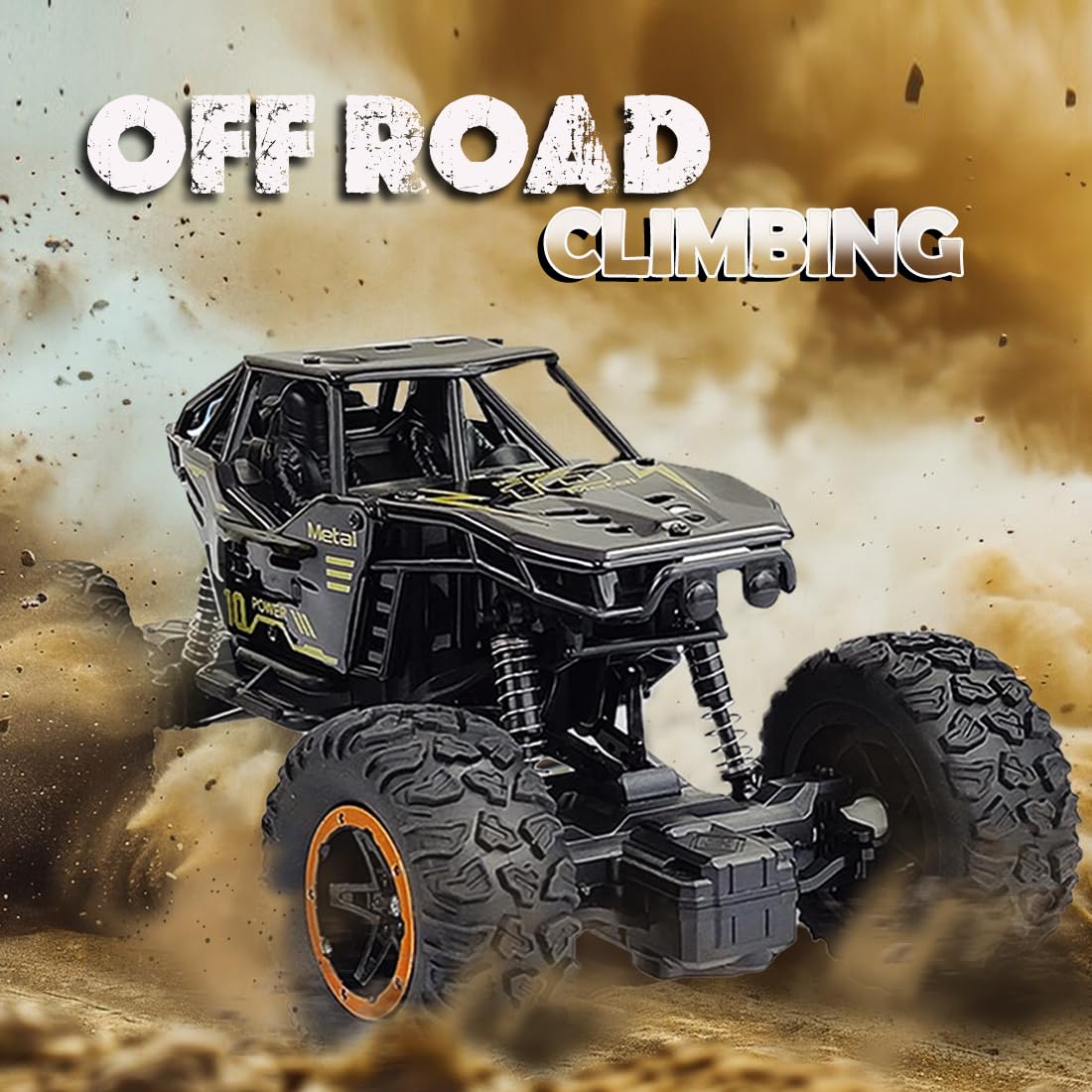 Remote Control Monster Truck for Kids | 4WD Rock Crawler RC Car | Off-Road Toy Vehicle | Durable & Easy to Use |