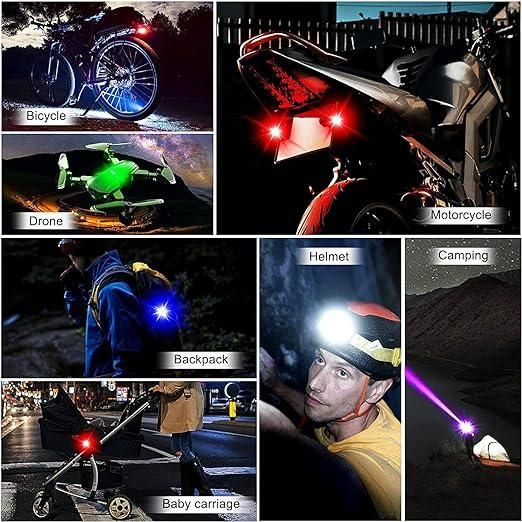 Safety Signal Aircraft Blinking Strobe 7 Colors Led Light Multipurpose Waterproof for Motorbike