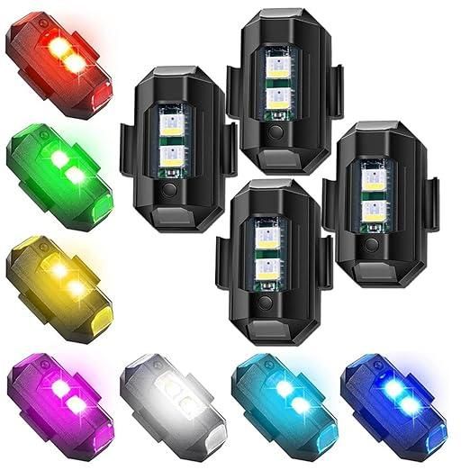 Safety Signal Aircraft Blinking Strobe 7 Colors Led Light Multipurpose Waterproof for Motorbike